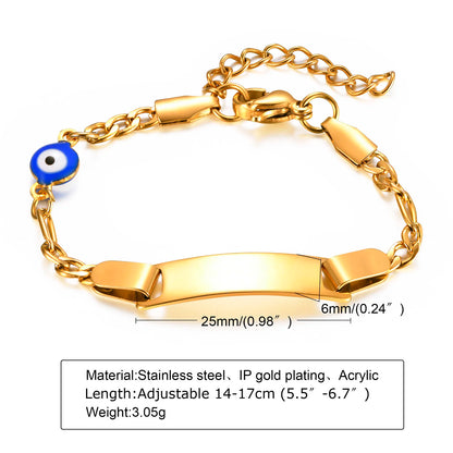Vnox Custom Engrave Mom Duaghter Son Name Baby Bracelets, Anti Allergy Stainless Steel Baptism Love Gifts, Adjustable Jewelry