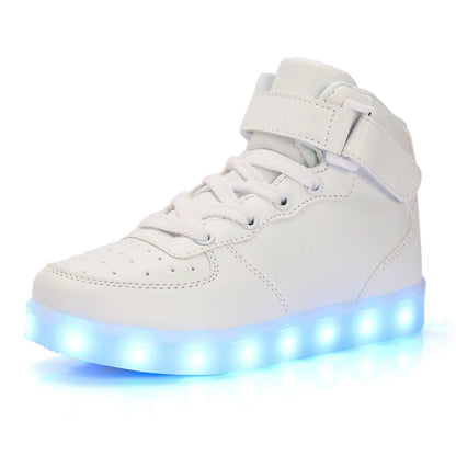 Men Sneakers Kid Boots Girl Boy Footwear Women Fashion Casual Sport Outdoor Dance Flats Children Led Light Up Hip-Hop Shoes