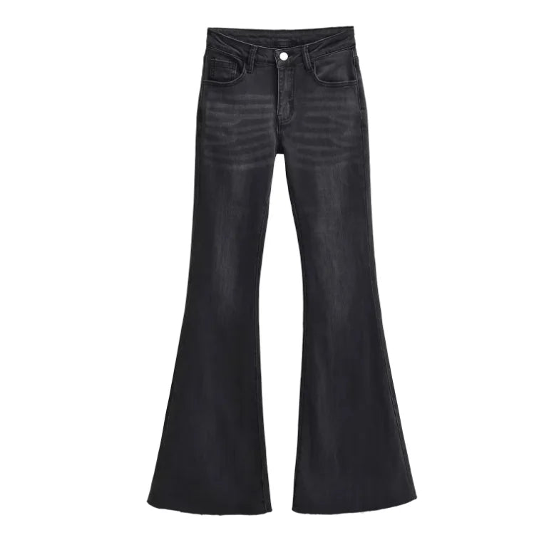 Runwaylover 3325 Retro 2024 Ladies Sexy Low Waist Flare Jeans