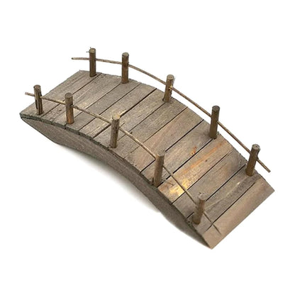 1:12 Dollhouse Mini Wooden Arch Bridge with Railings Miniatures Fairy Garden Miniature Craft for Micro Landscaping