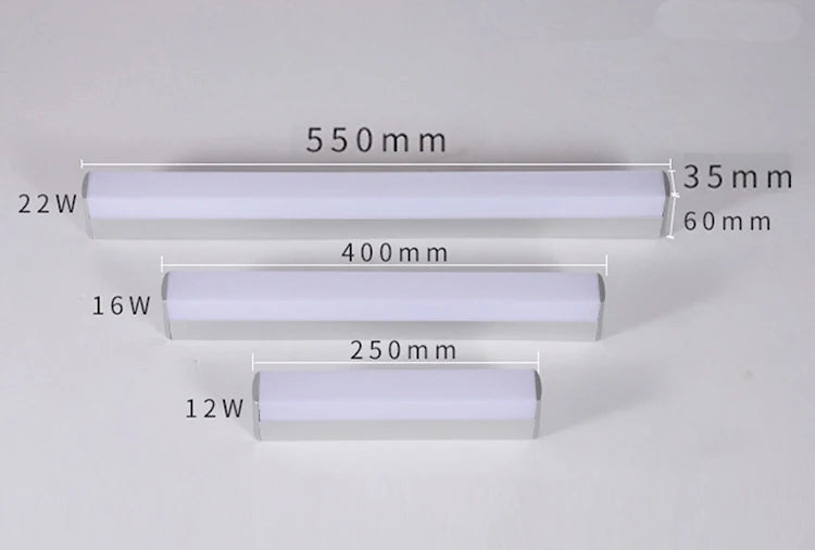 LED Wall Lights Nordic 12W/16W/22W Mirror Light Simple Bathroom Decor Lamps AC85-265V Aluminum Home Decors Interior Wall Lamp