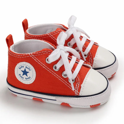 Canvas Sneakers Baby Boys Girls Shoes First Walkers Infant Toddler Anti-Slip Soft Sole Classical Newborn Baby Shoes 0-18 Months