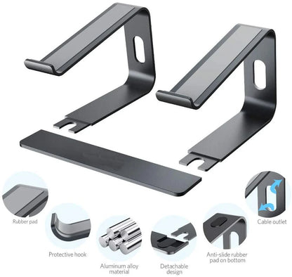 Jomaa Laptop Stand Ergonomic Aluminum Laptop Mount Computer Stand Detachable Laptop Riser Notebook Holder Stand Compatible