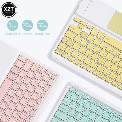 Mini Bluetooth-compatible Keyboard Wireless Keyboard For Computer Phone  English Russian Rechargable Keyboard For Ipad Tablet PC
