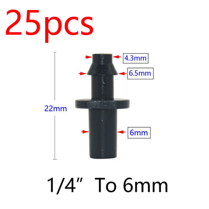 Garden Hose Connectors Barbed Tee Elbow Cross End Plug Coupling WDrip Irrigation System Atering Fitting For 3/5 4/7mm Hsse