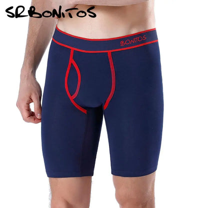 SRBONITOS Long Boxer For Men Underwear High Quality Cotton Men's Panties Man Underpants Boxershorts Shorts Sexy