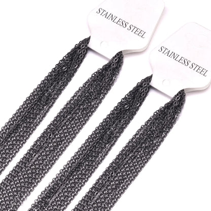 LUXUKISSKIDS Stainless Steel Chains DIY Jewelry Making O-Chain Necklace 10pcs/Lots 1.5/2MM Woman Accessories Choker 18K Golden