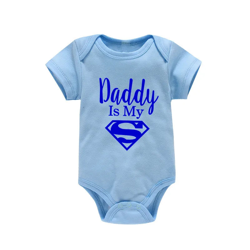 Baby Romper Newborn Baby Boys Girls Clothes Gold Daddy Is My Hero