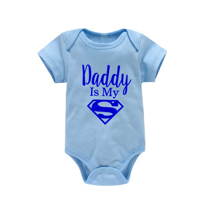 Baby Romper Newborn Baby Boys Girls Clothes Gold Daddy Is My Hero