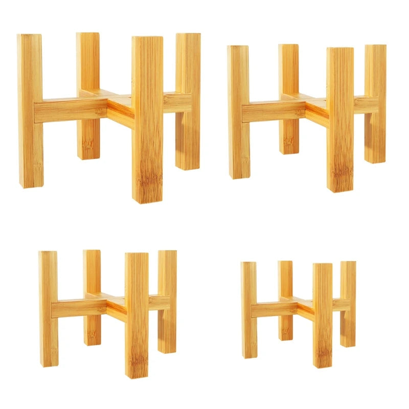 Four-legged Wood Flower Pot Holder Plant and Succulent Flower Pot Base Display Stand Home Garden Patio Decoration Shelf Drop Hip
