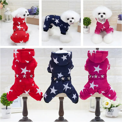 Winter Dog Coat | Thick Cotton Padded Pet Jacket | Small & Medium Breed Outerwear