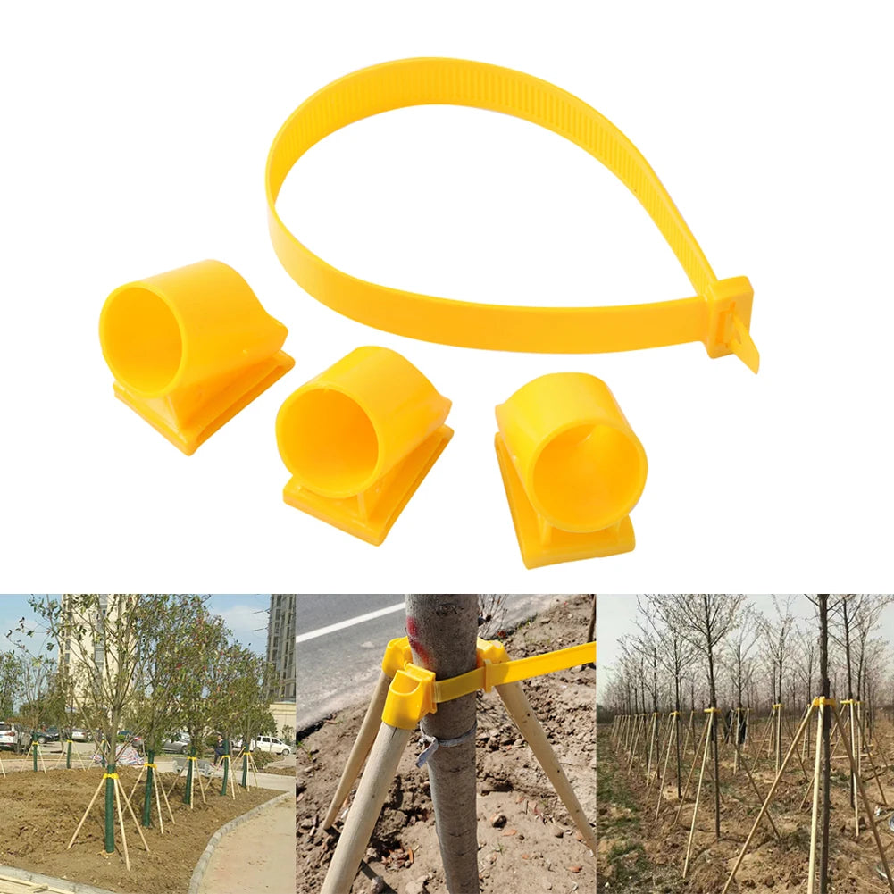 Practical Big Tree Growing Support Stake Bandage Landscape Tree Windproof Fixing Tripod Plastic Cups Greening Gardening Supplies