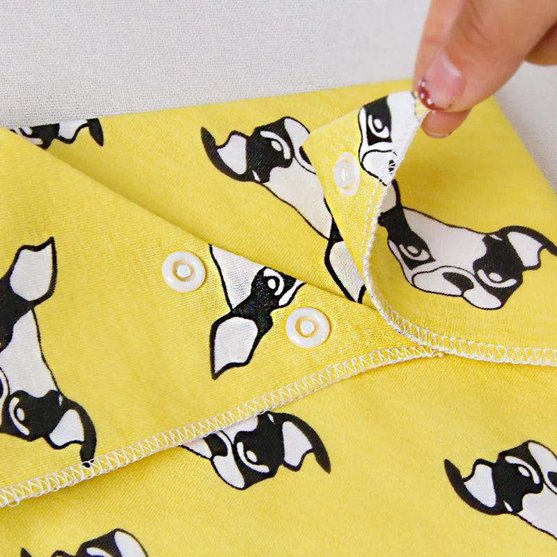 5 Pcs Baby Bibs Bandana Burp Cloths Drool Saliva Towel for Newborn Infant Toddler Boys Girls Kids Cartoon Triangle Cotton Bib