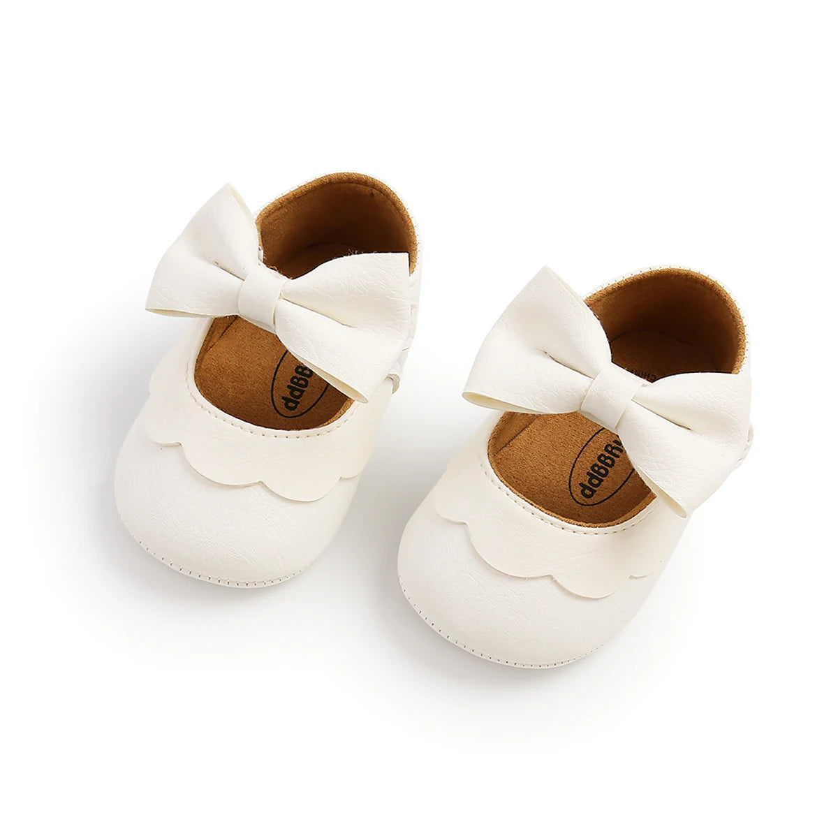 Citgeett 0-18M Baby Infant Girls Flat Shoes Bow Knot Solid First Walker Soft Sole Newborn Infant Toddler Girls Princess Shoes
