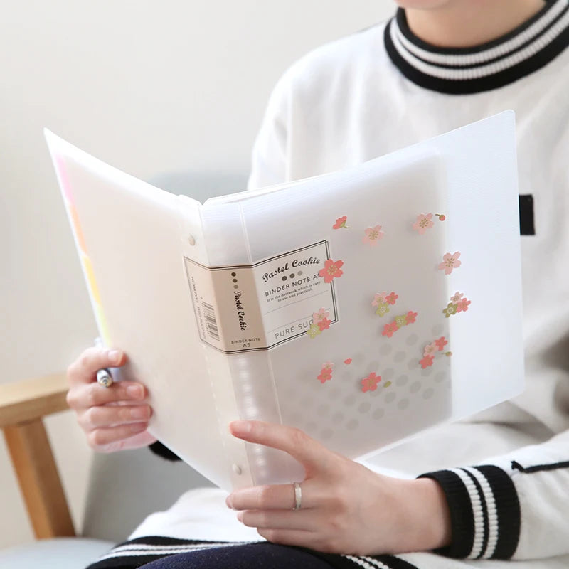 JIANWU japan KOKUYO Macaron note book loose leaf inner core A5 B5 notebook diary plan binder office school supplies ring binder