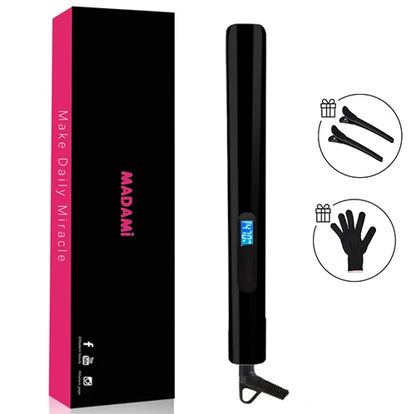 MCH Titanium Flat Iron 480F High Temperature 2 IN 1 Hair Straightener Curler Professional Wide Plates Keratin Treament Irons