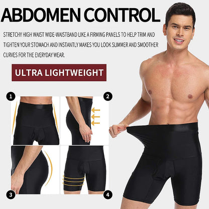 Men Tummy Control Shorts High Waist Slimming Underwear Body Shaper Invisable Belly Girdle Boxer Briefs Abdomen Control Panties