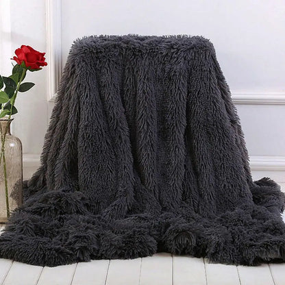 35   New Arrival Long Shaggy Throw Blanket Bedding Sheet Large Size Warm Soft Thick Fluffy Sofa Sherpa Blankets Pillowcase