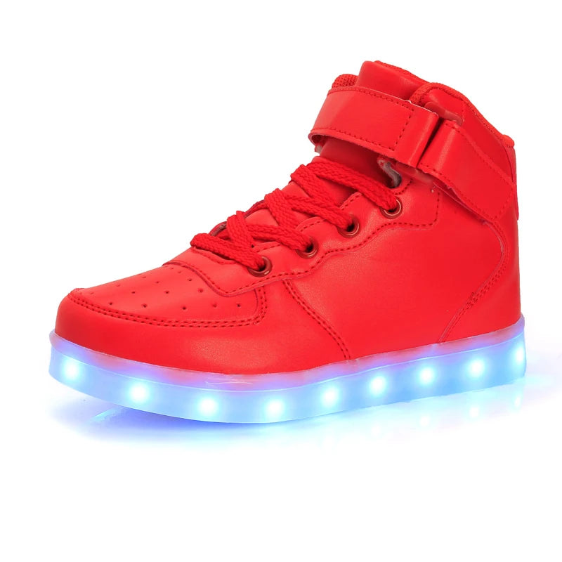 Men Sneakers Kid Boots Girl Boy Footwear Women Fashion Casual Sport Outdoor Dance Flats Children Led Light Up Hip-Hop Shoes