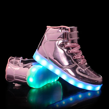 Men Sneakers Kid Boots Girl Boy Footwear Women Fashion Casual Sport Outdoor Dance Flats Children Led Light Up Hip-Hop Shoes