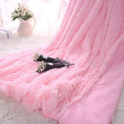 35   New Arrival Long Shaggy Throw Blanket Bedding Sheet Large Size Warm Soft Thick Fluffy Sofa Sherpa Blankets Pillowcase