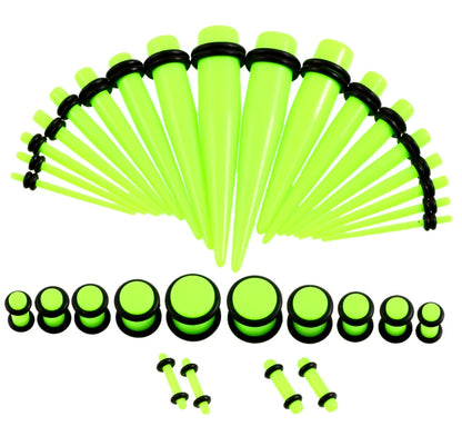 36pcs/lot Acrylic Ear Gauge Taper and Plug Stretching Kits Mixed Color