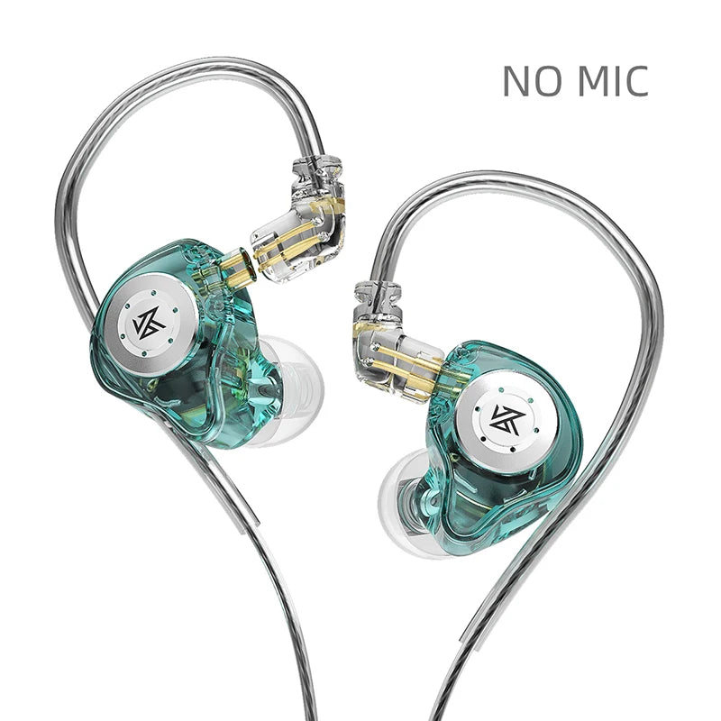 KZ EDX Pro Bass Earphones Sport Running Wired Hanging In Ear Headphones Stereo Noise Cancelling Headset Earbuds With Mic Gamer