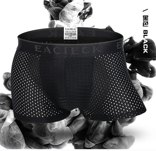 ANDERSON TALISCA Brand Silk Hollow New Mens Boxers Underwear Men Boxer Ropa Interio Man Penis Cueca Masculina Size M-3XL E248