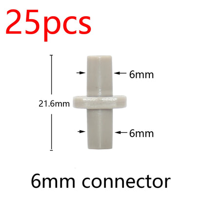 Garden Hose Connectors Barbed Tee Elbow Cross End Plug Coupling WDrip Irrigation System Atering Fitting For 3/5 4/7mm Hsse