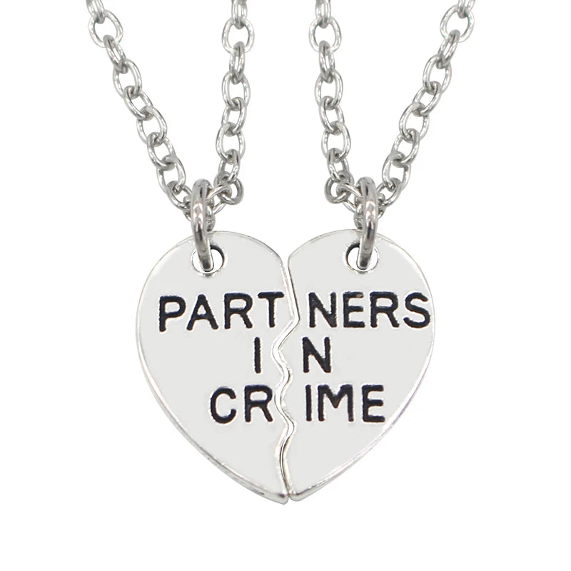 2pcs/set Splicing Necklace Necklace Heartbroken Pendant Necklace Men And Women Best Friends BFF Friendship Birthday Jewelry Gift