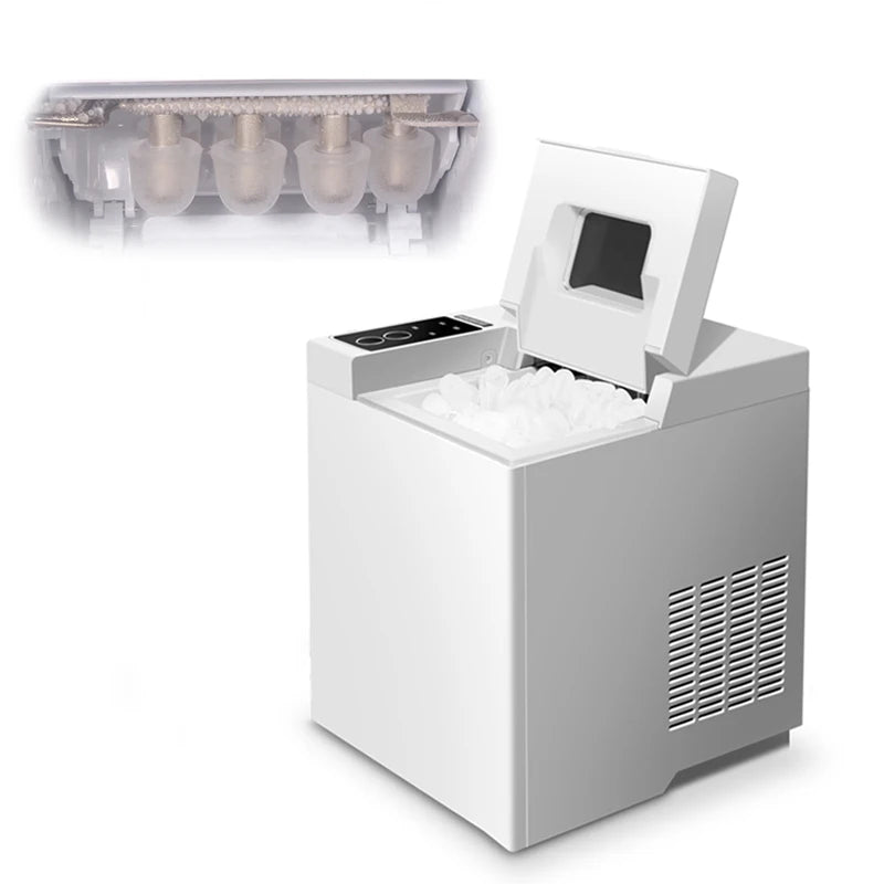 15kg/24H Fully Automatic Ice Maker 1.3L Machine for Commercial Household Small Milk Tea Shop Round Ice Cube Making Machine IM-15