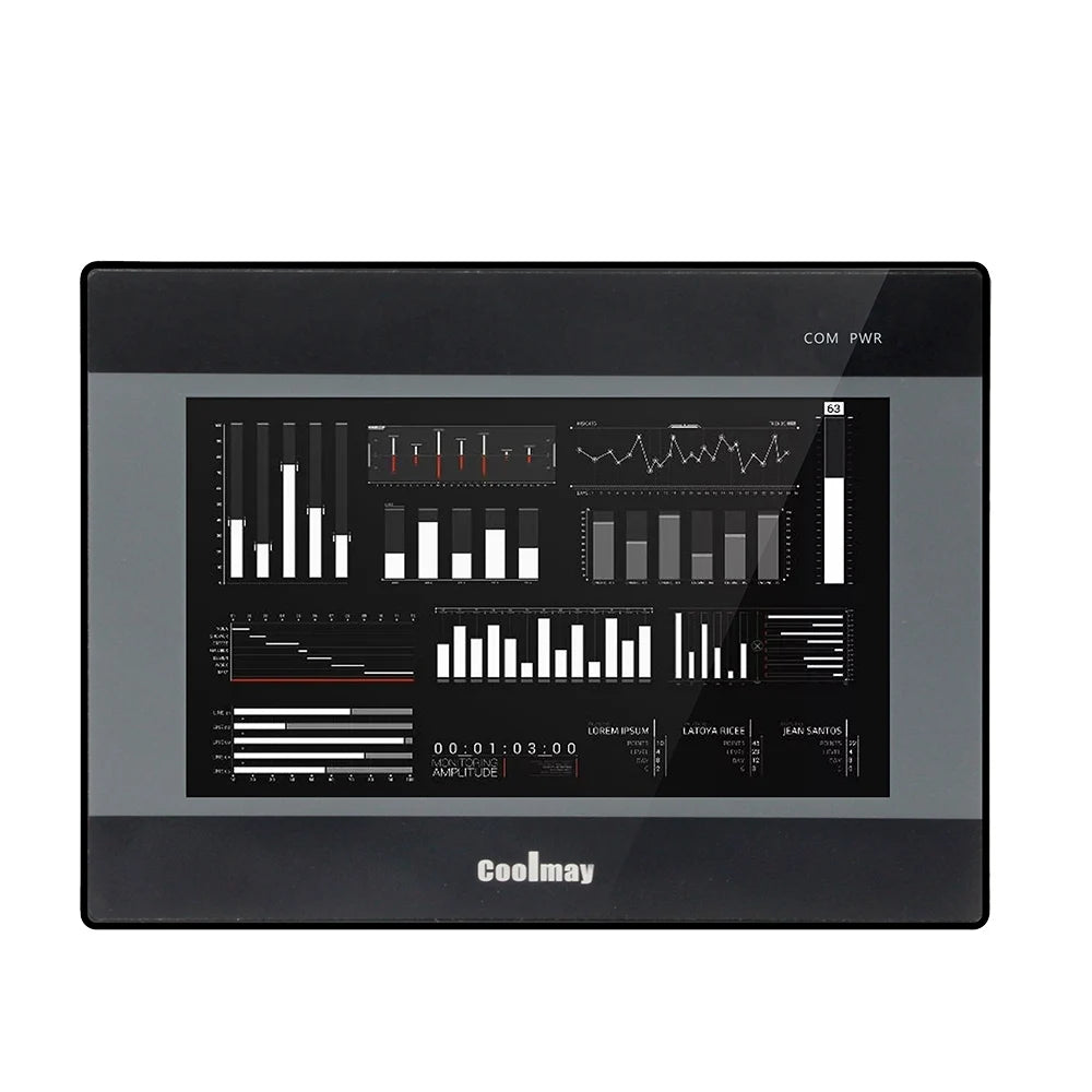 Coolmay 7 Inch HMI PLC All-in-One EX3U-8070H-44MRT RS232/RS485 PLC Controller Programming PLC with HMI Touch Panel Integrated