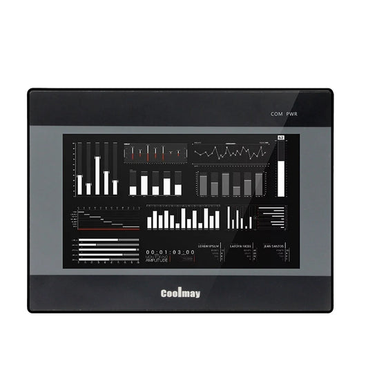 Coolmay 7 Inch HMI PLC All-in-One EX3U-8070H-44MRT RS232/RS485 PLC Controller Programming PLC with HMI Touch Panel Integrated
