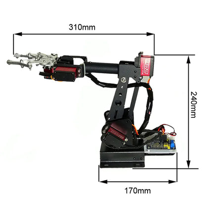 Cheap Assembled Arduino 6 DOF Robot Arm with Digital Servos Gripper Claw Manipulator for STM32/51 Teaching Robotic Kit