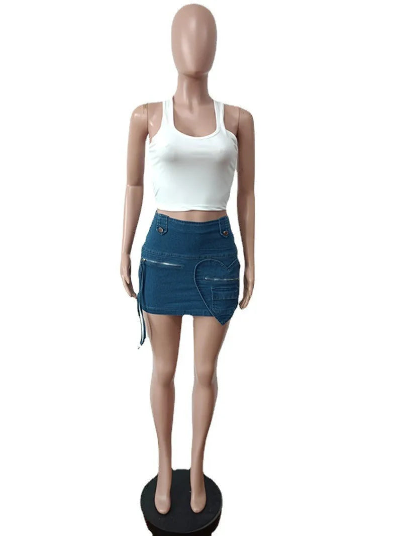 2023 Summer Clothes Skirts for Women Stylish Ladies Denim Mini Skirt 2023 Summer Wholesale Jeans Skirt With Stretch