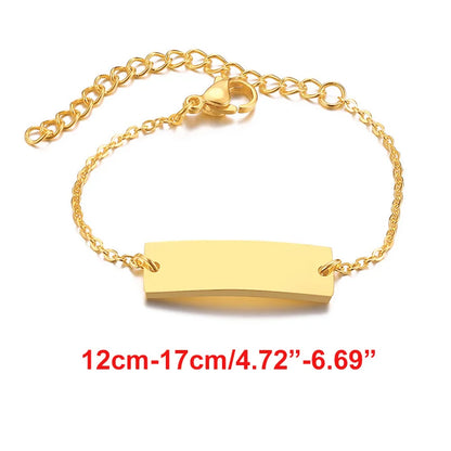 Vnox Custom Baby Girls Bracelets,Anti Allergy Stainless Steel Bracelet for Newborn Mom,Personalized Name Birthday Boy Girls Gift