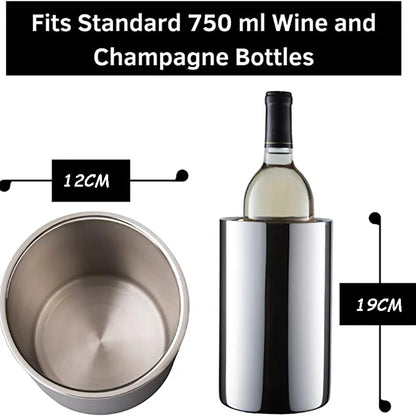 DEOUNY Wine Chiller Bucket Champagne Insulated Ice Bucket Wine For All 750ml Bottles Cooler Buckets Keep Cold