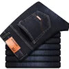Men's Smart Casual Plus Size Solid Knitted Softener Mid Waist Breathable Windproof Eco-Friendly Washed Quick Dry Jeans