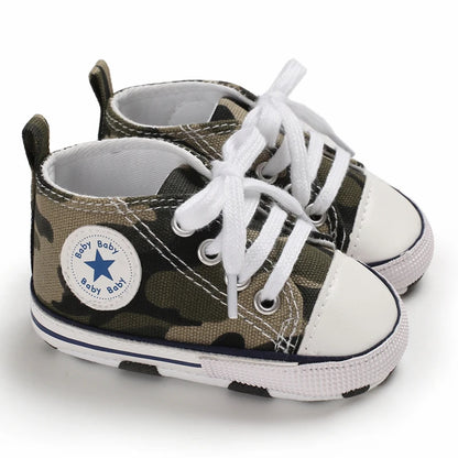 Canvas Sneakers Baby Boys Girls Shoes First Walkers Infant Toddler Anti-Slip Soft Sole Classical Newborn Baby Shoes 0-18 Months