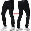 RNSHANGER Men Fashion Street Style Ripped Skinny Jeans Vintage Wash Solid Denim Trouser Mens Casual Slim Fit Pencil Denim Pants