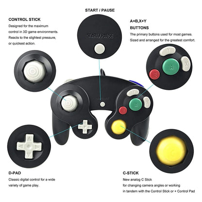 Wired Gamepad for Nintend NGC GC for Gamecube Controller for Wii Wiiu Gamecube Joystick Joypad Game Accessory