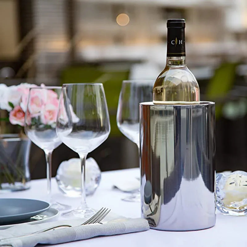 DEOUNY Wine Chiller Bucket Champagne Insulated Ice Bucket Wine For All 750ml Bottles Cooler Buckets Keep Cold