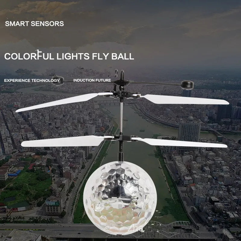 Flying Luminous Ball Toys RC Helicopter Aircraft Plane Flight Balls Led Light Electronic Infrared Induction Toys for Kids Boys