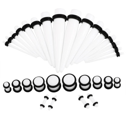36pcs/lot Acrylic Ear Gauge Taper and Plug Stretching Kits Mixed Color