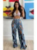 Clothes Vendors Boutique Wholesale Cutout Streetwear Denim Hot Bottom Wide Leg Pants Women Jeans