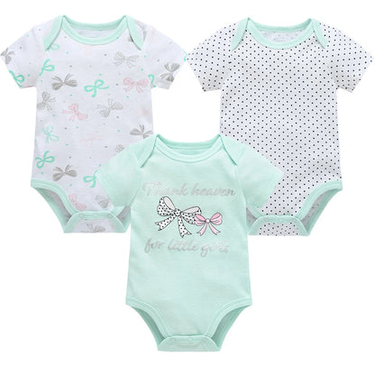 Kavkas Baby Girls Bodysuits 6/3 pcs/lot Summer Cotton Baby Clothes Short Sleeve Newborn body bebe 0-3 months Infant Clothing