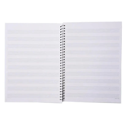 50 Pages Music Sheet Spiral Notebook Stave Staff Manuscript Paper Exercise Book Used for Music Composition Double-sided Writing