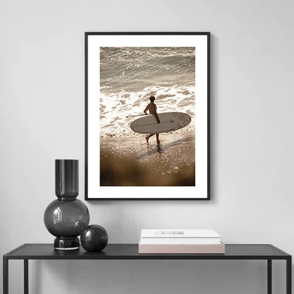 Motivational Poster Nature Travel Summer Sea Beach Sand Surfing Unframed Wall Art Boho Kitchen Decor House Decoration Wall Art