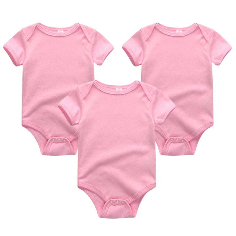 Baby Boy Jumpsuits 3 Pieces Newborn Clothes Set Toddler Girl Bodysuit Kiddiezoom Clothing 100%Cotton Soft Infant Rompers 0-12M
