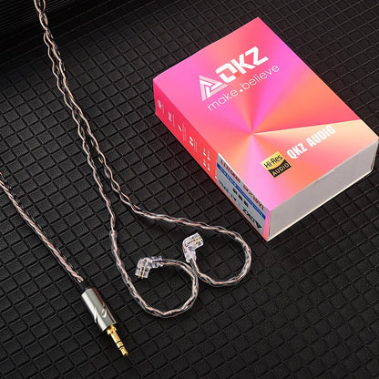 QKZ T1 Earphone Update Cable 3.5mm Jack QDC 0.75mm Connector Wired Headphones For ZXN ZXT VK4 ZX2 ZAX2 KZ EDX ZSN Pro X TRN MT1